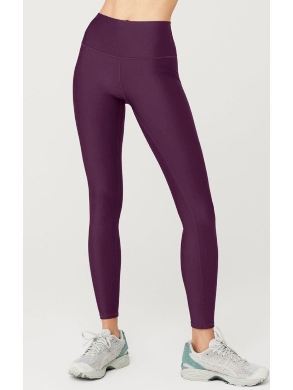 Alo 7/8 High-Waist Airlift Leggings Dark Plum Purple Hi-Rise Waisted Skinny Pant